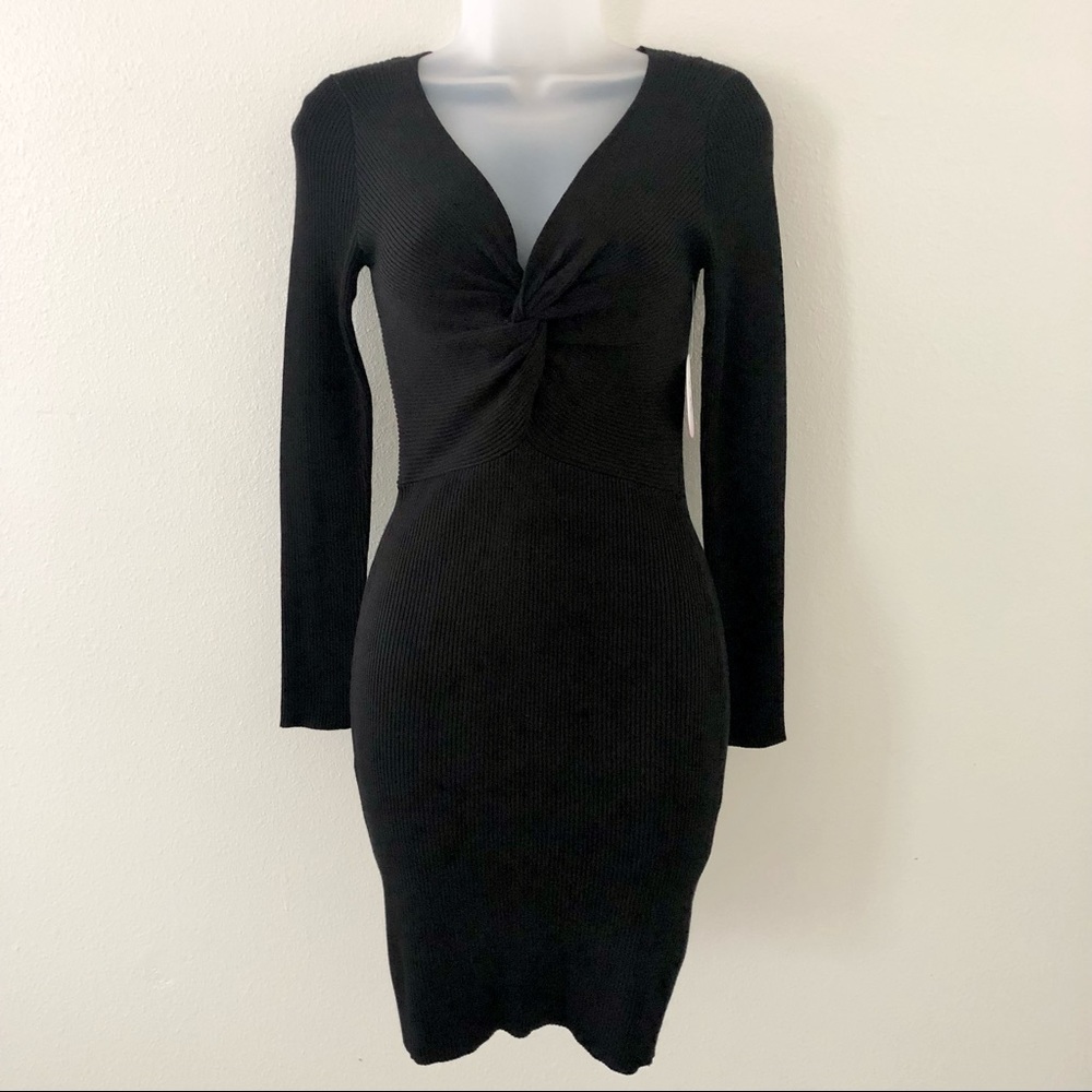 Black ribbed cocktail dress never worn